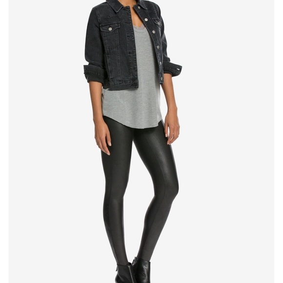 Spanx Faux Leather Tummy Control Leggings - Picture 3 of 3